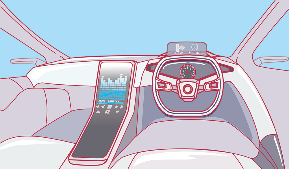 車内のイラスト