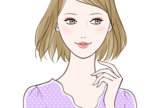 微笑む女性のイラスト