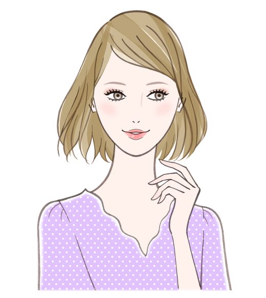 微笑む女性のイラスト