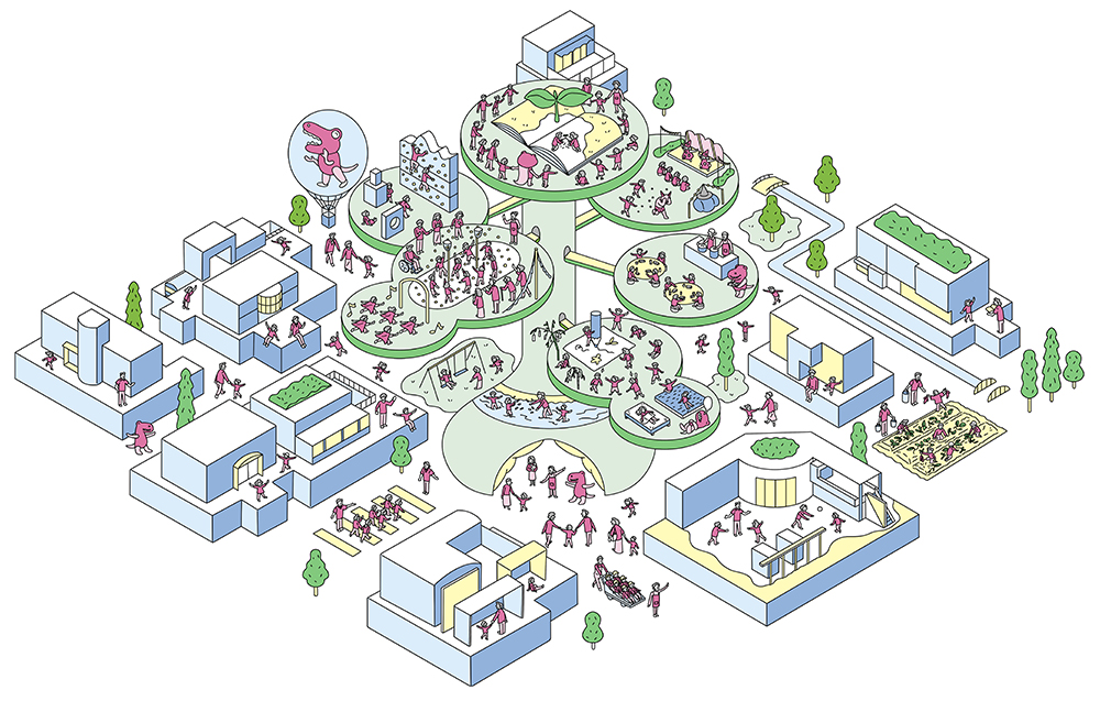 isometric children play area