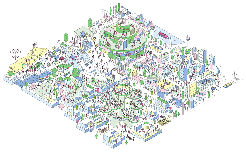 俯瞰図イラスト