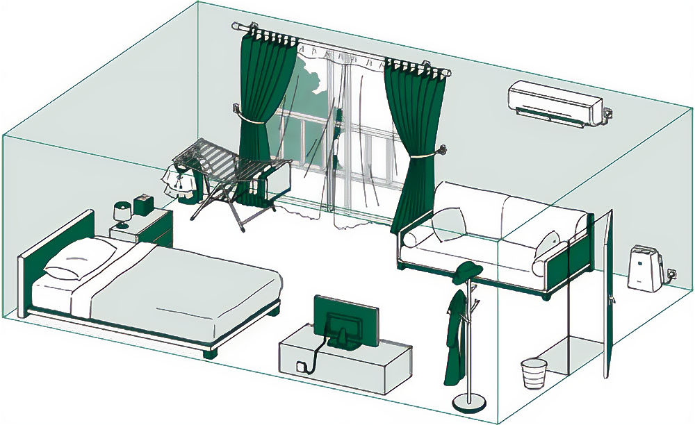 部屋のアイソメトリック図, 透視図イラスト制作