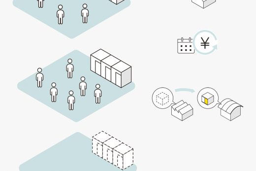 modular office expansion diagram, workspace scalability, business model icons