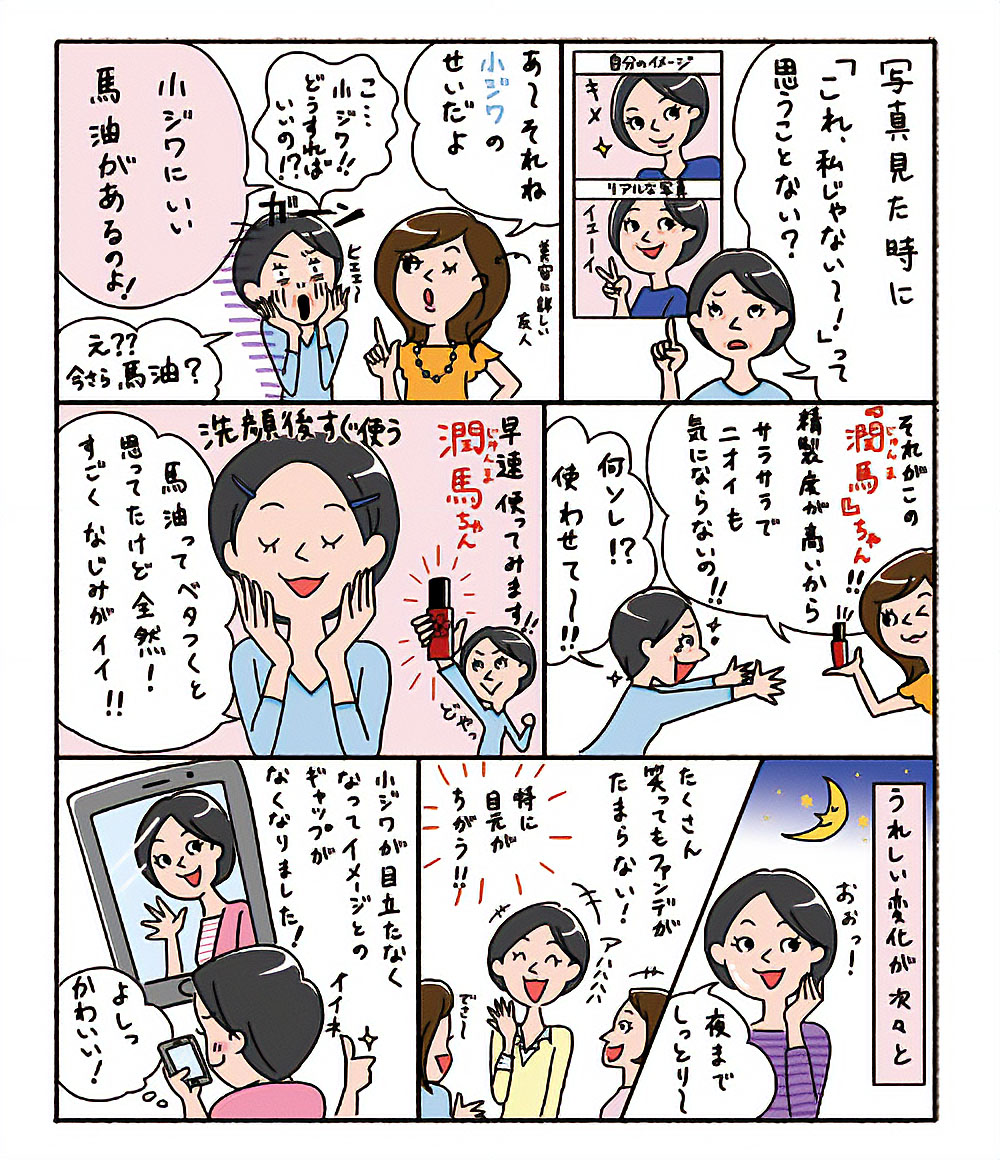 スキンケアの漫画イラスト