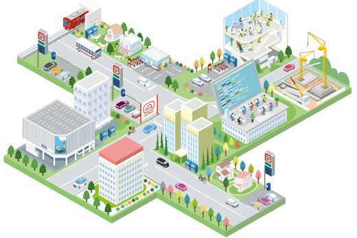 スマートシティ 全体俯瞰 アイソメ図
