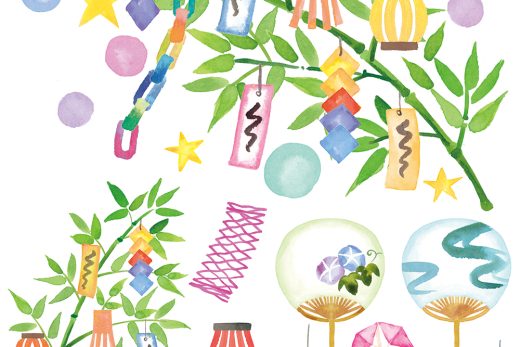 tanabata,decorations,watercolor,illust