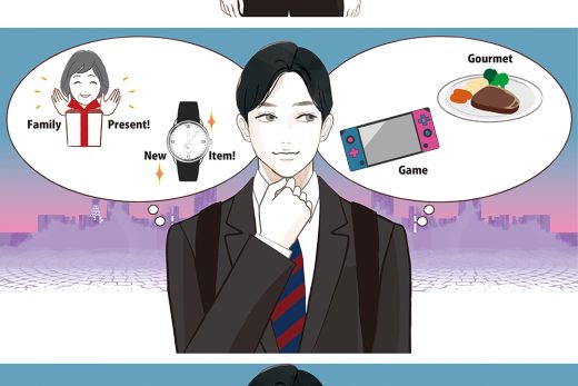 suit man thinking gift smartphone