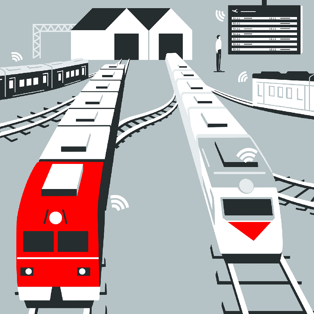 smart train logistics, rail transport system, digital control yard
