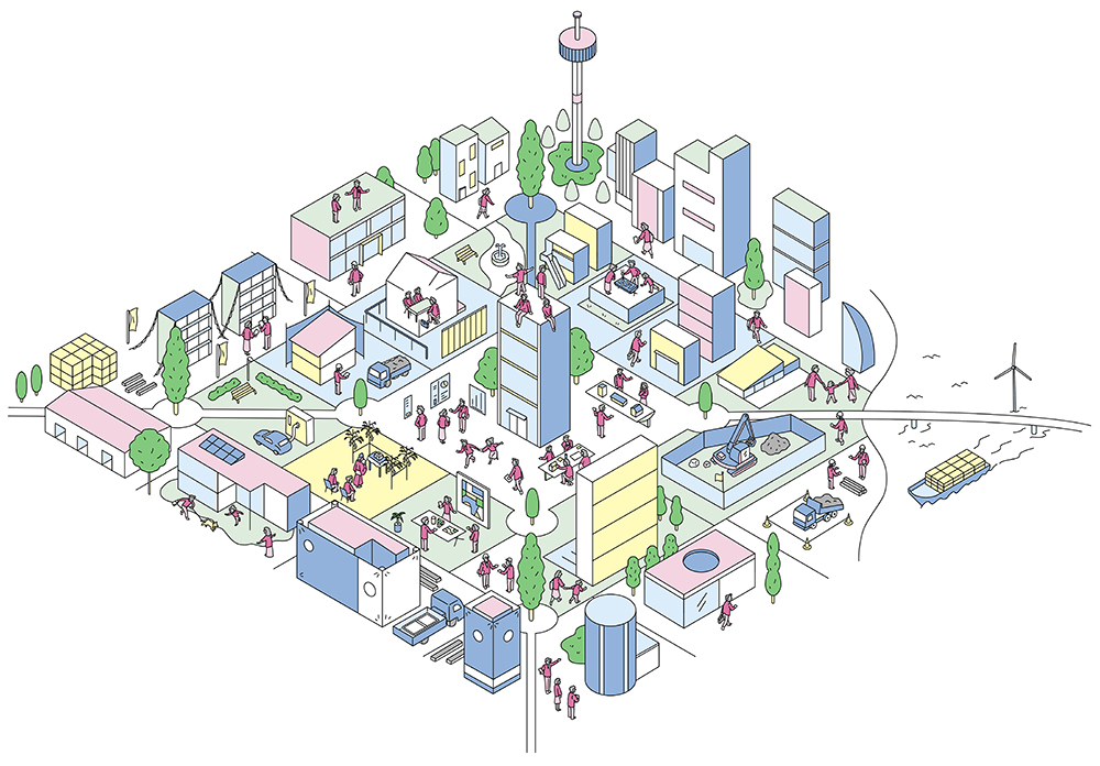 isometric urban area activities